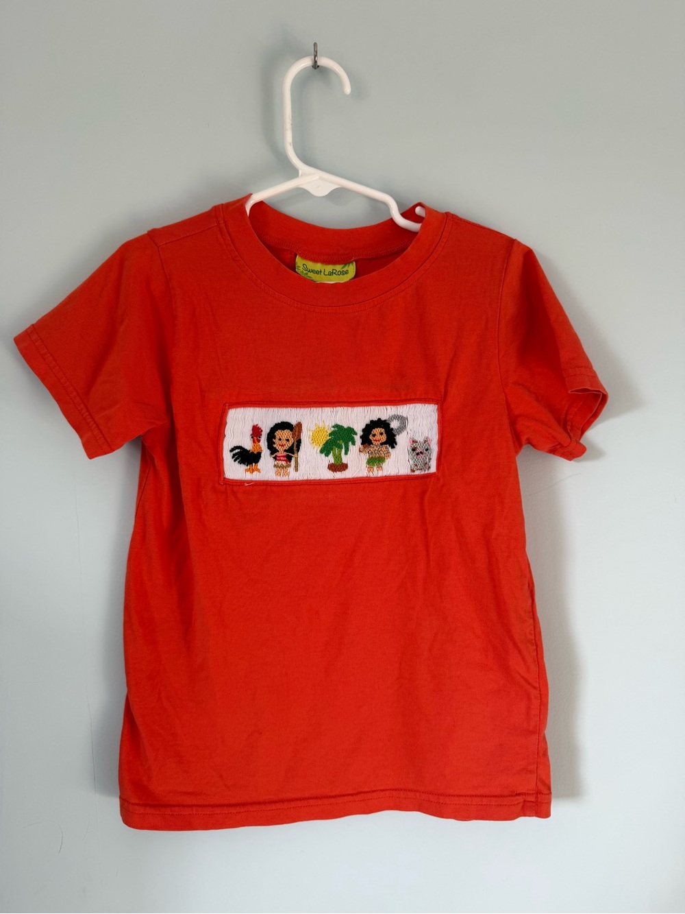 Orange Kids Tropical Embroidered T-Shirt